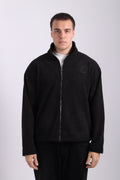Black Cashmere Zip-Up