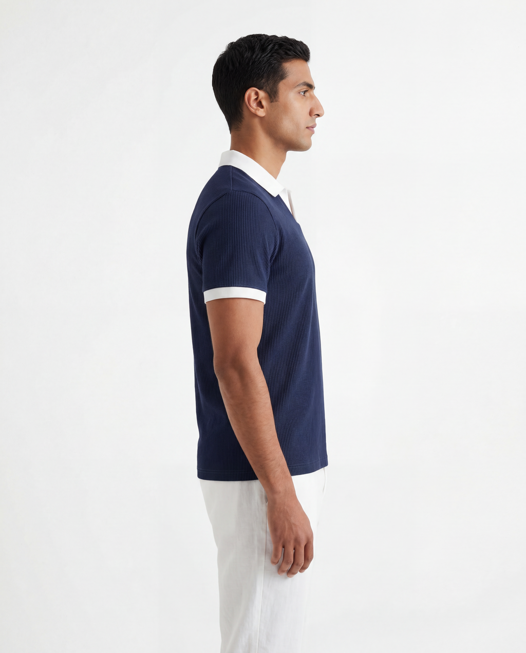 Navy Contrast Polo
