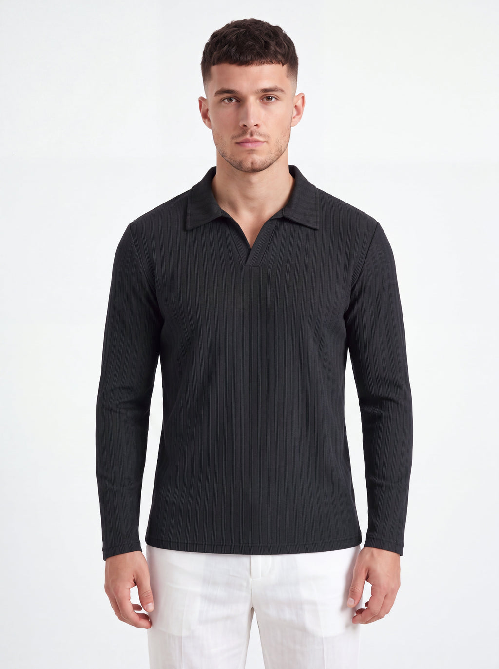 Lined Polo - Black