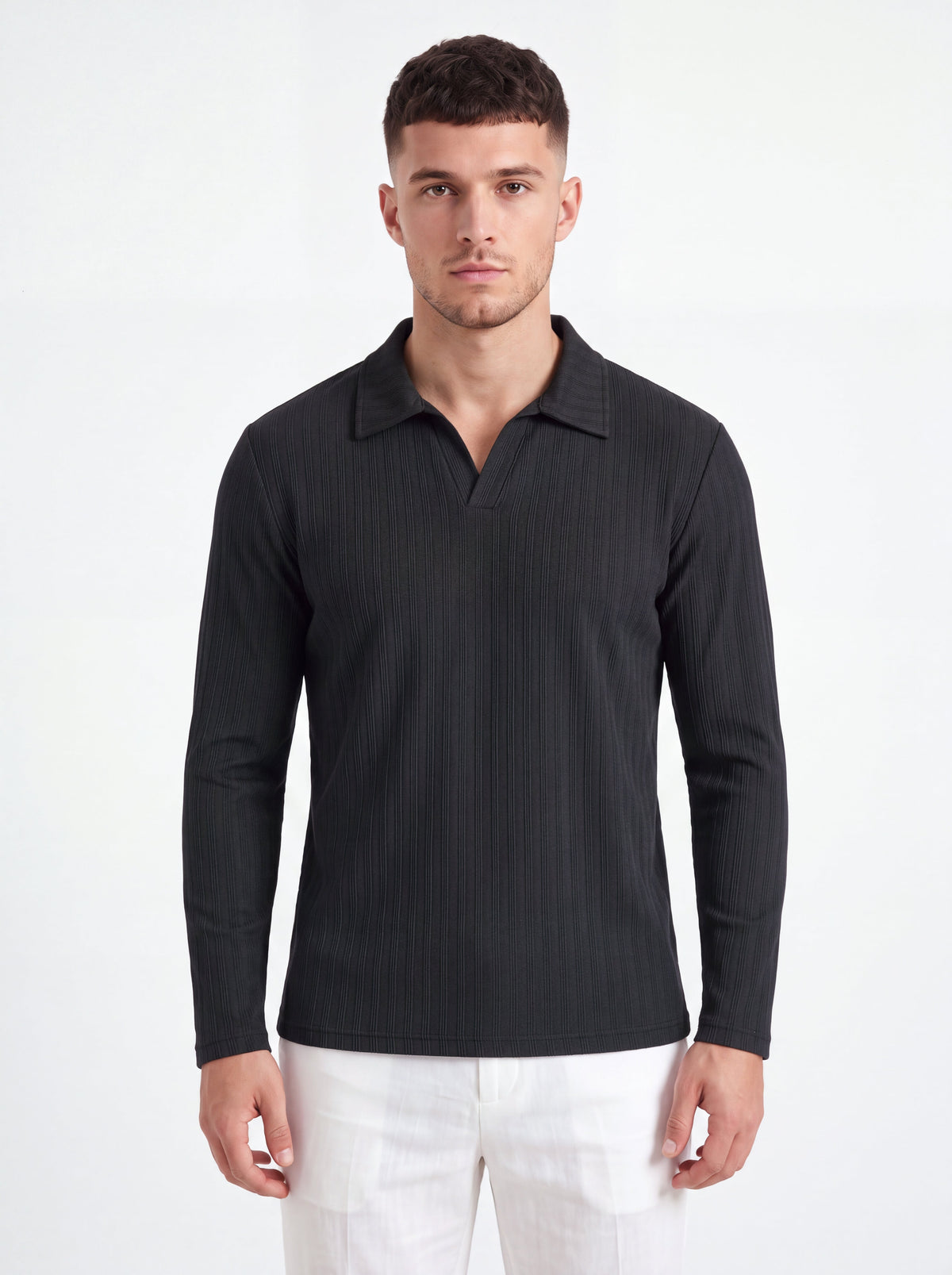 Lined Polo - Black