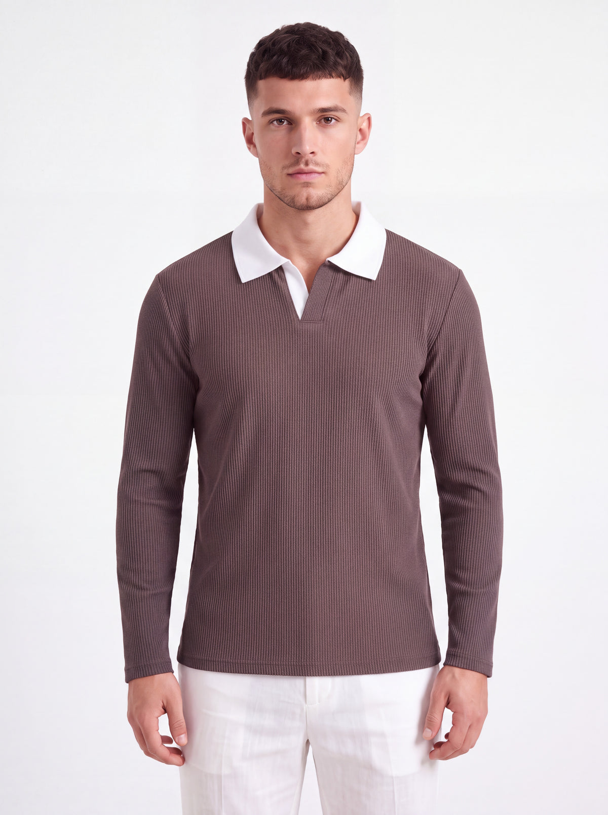 The Contrast Polo - Brown