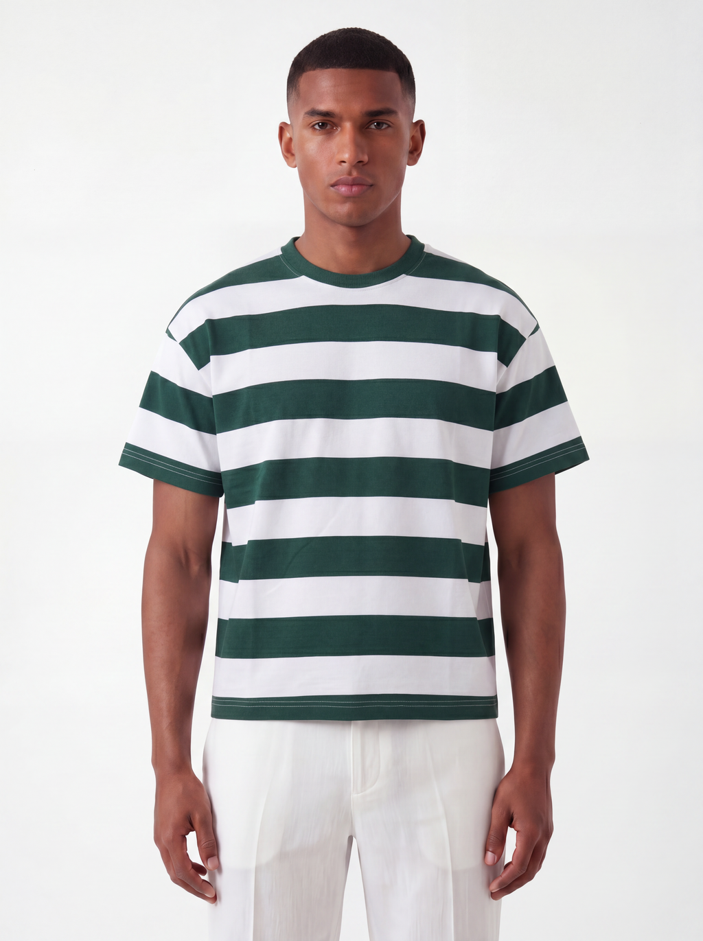 EverGreen Stripe Box Tee
