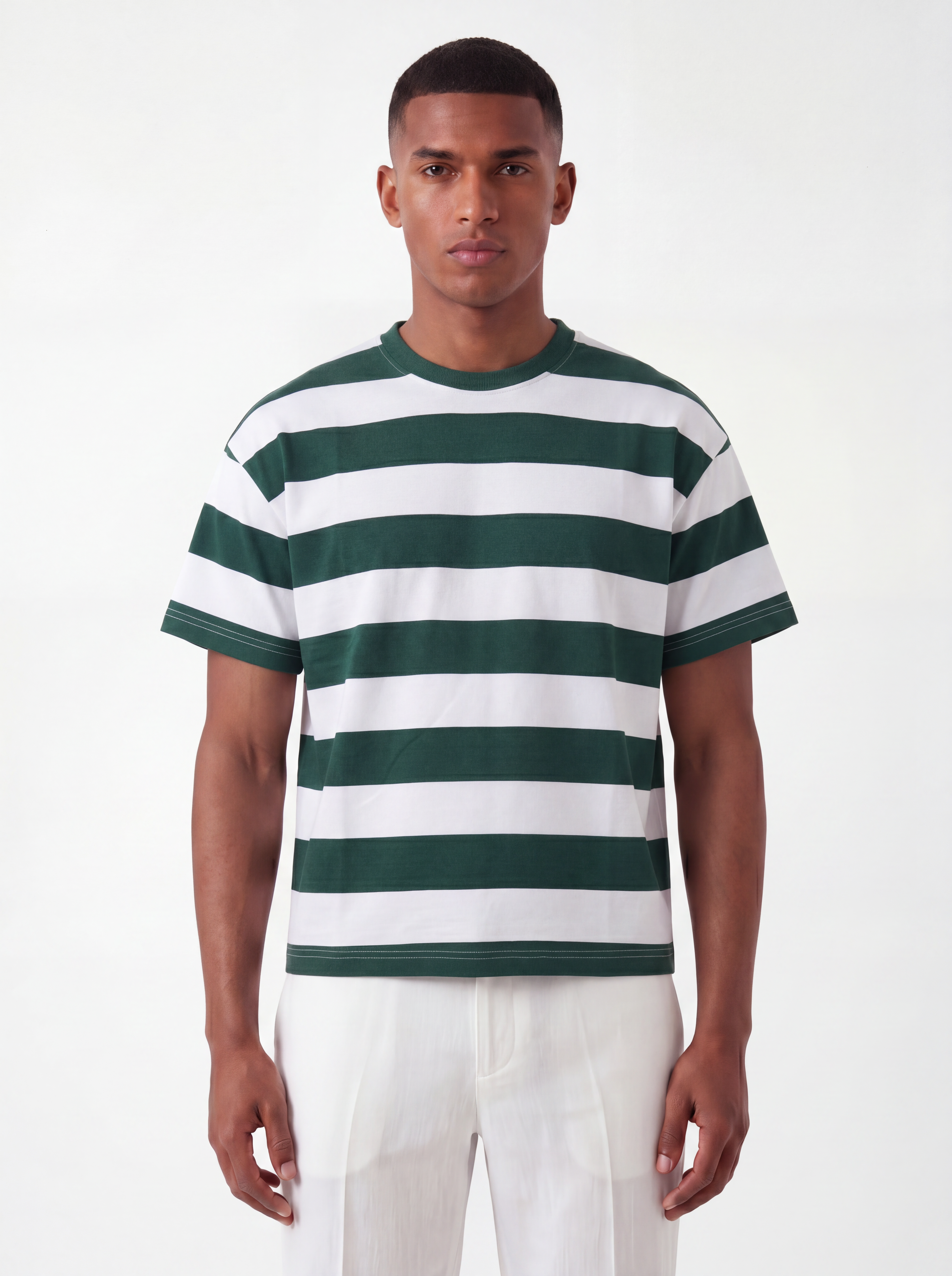 EverGreen Stripe Box Tee