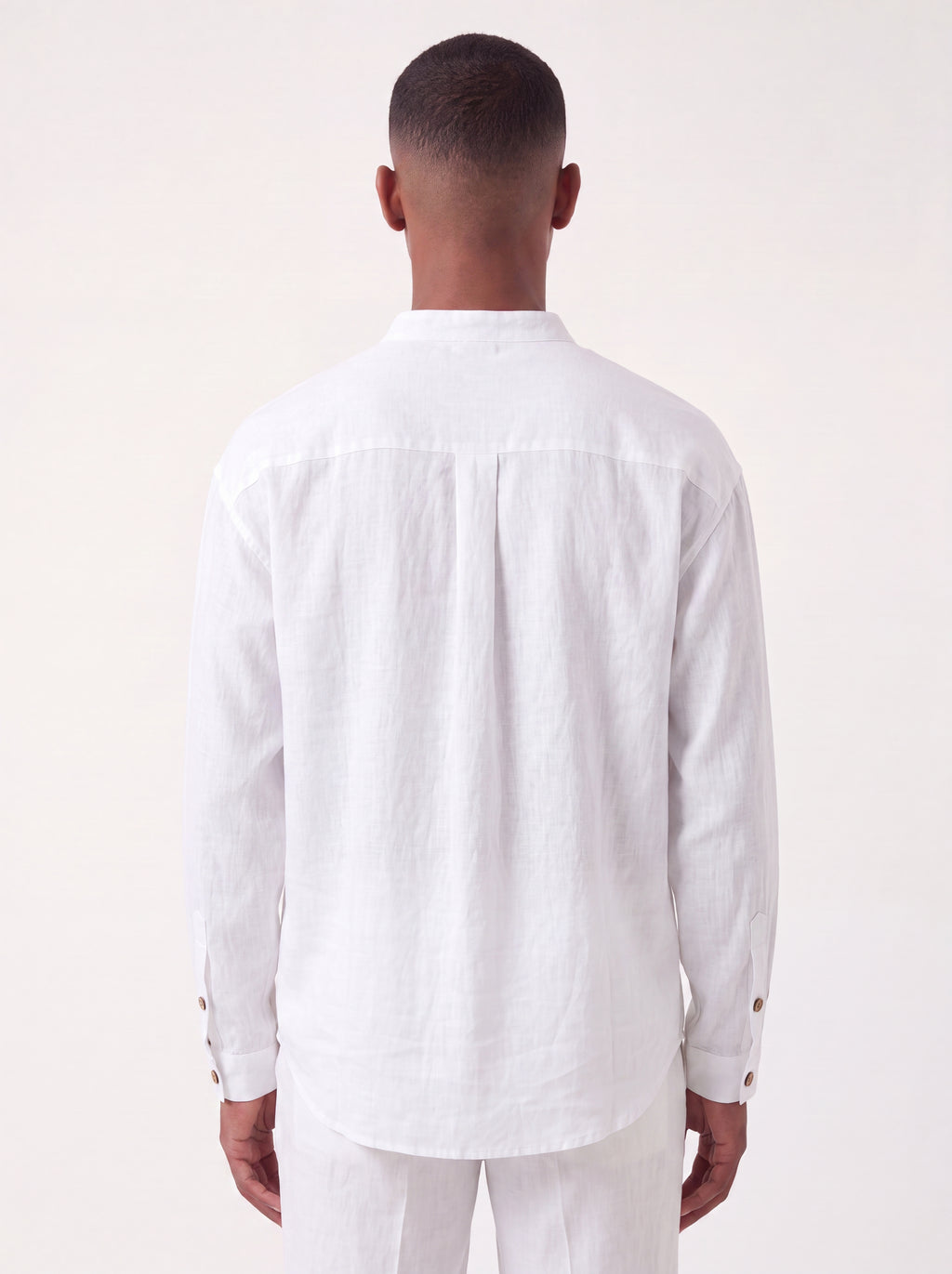 Split-Neck Linen Shirt