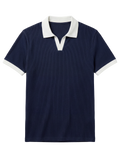 Navy Contrast Polo
