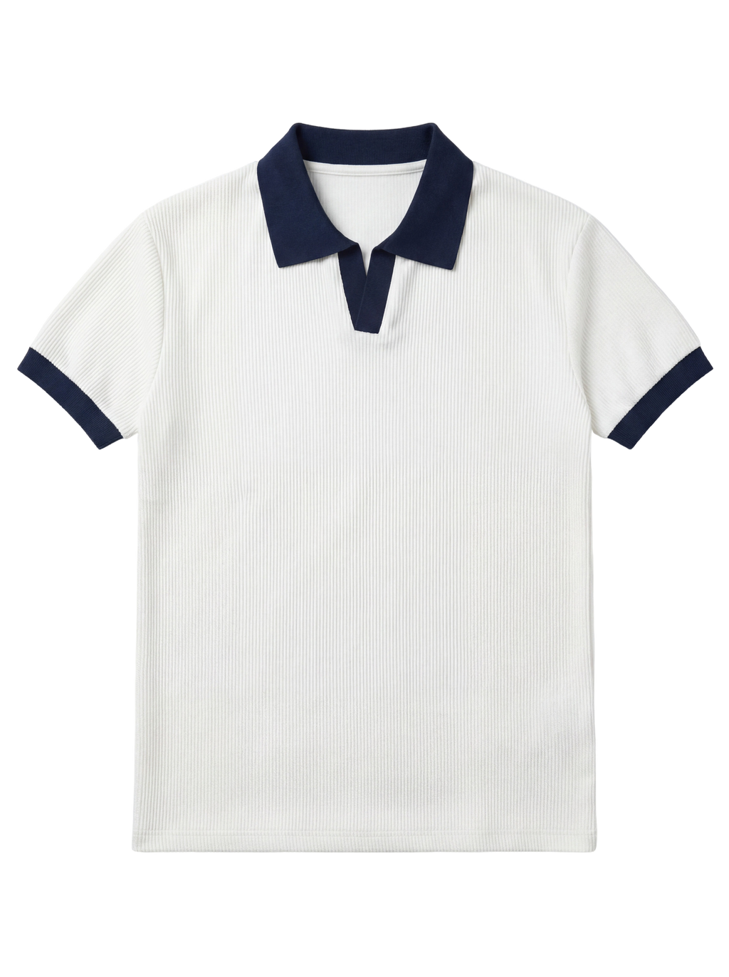 White Contrast Polo