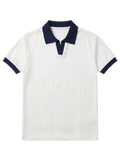 White Contrast Polo