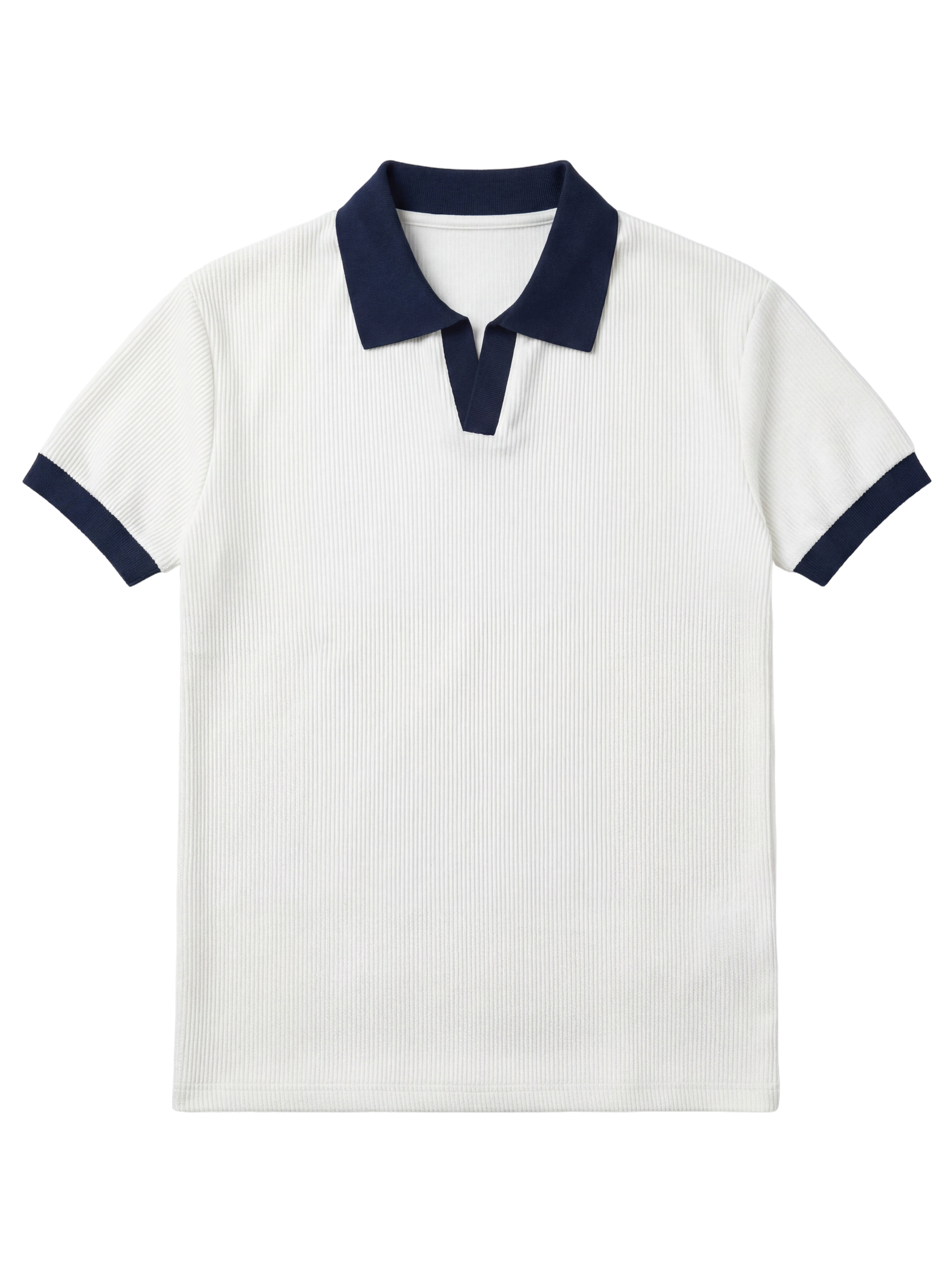 White Contrast Polo
