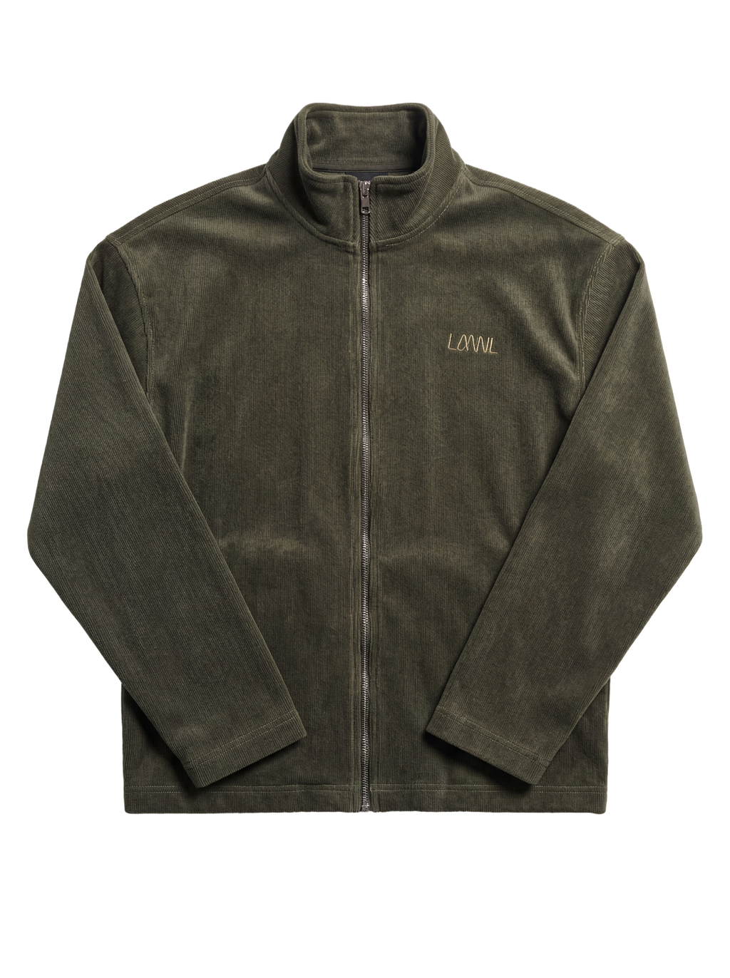 Olive Cashmere Zip-Up