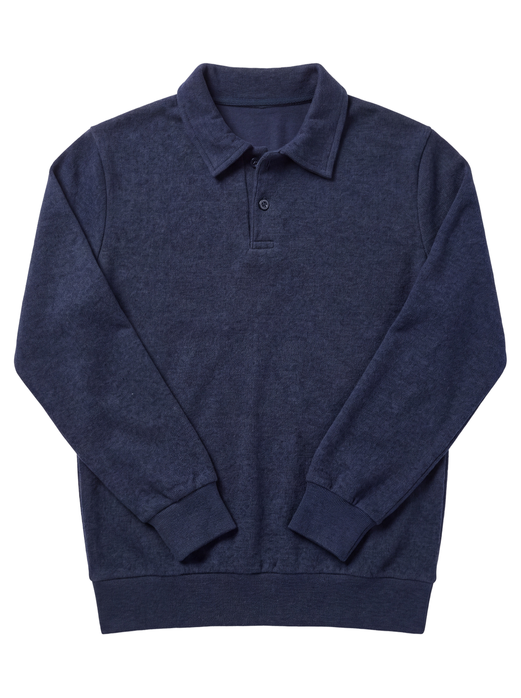 heathered navy melange polo