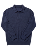 heathered navy melange polo