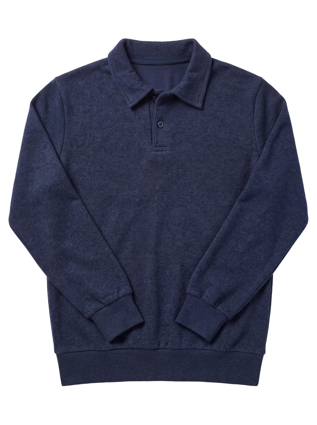 heathered navy melange polo