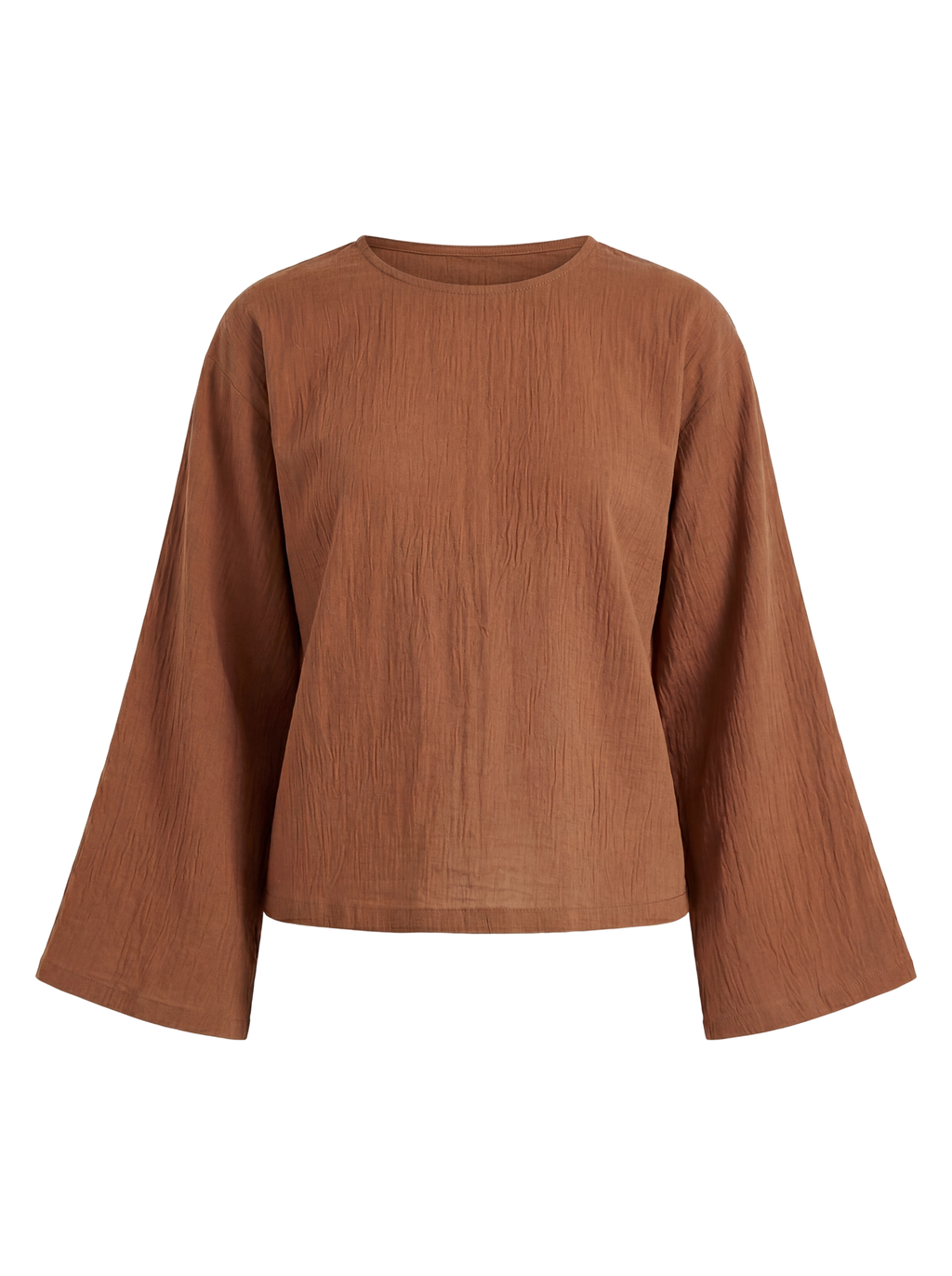 Brown Linen Relaxed Top