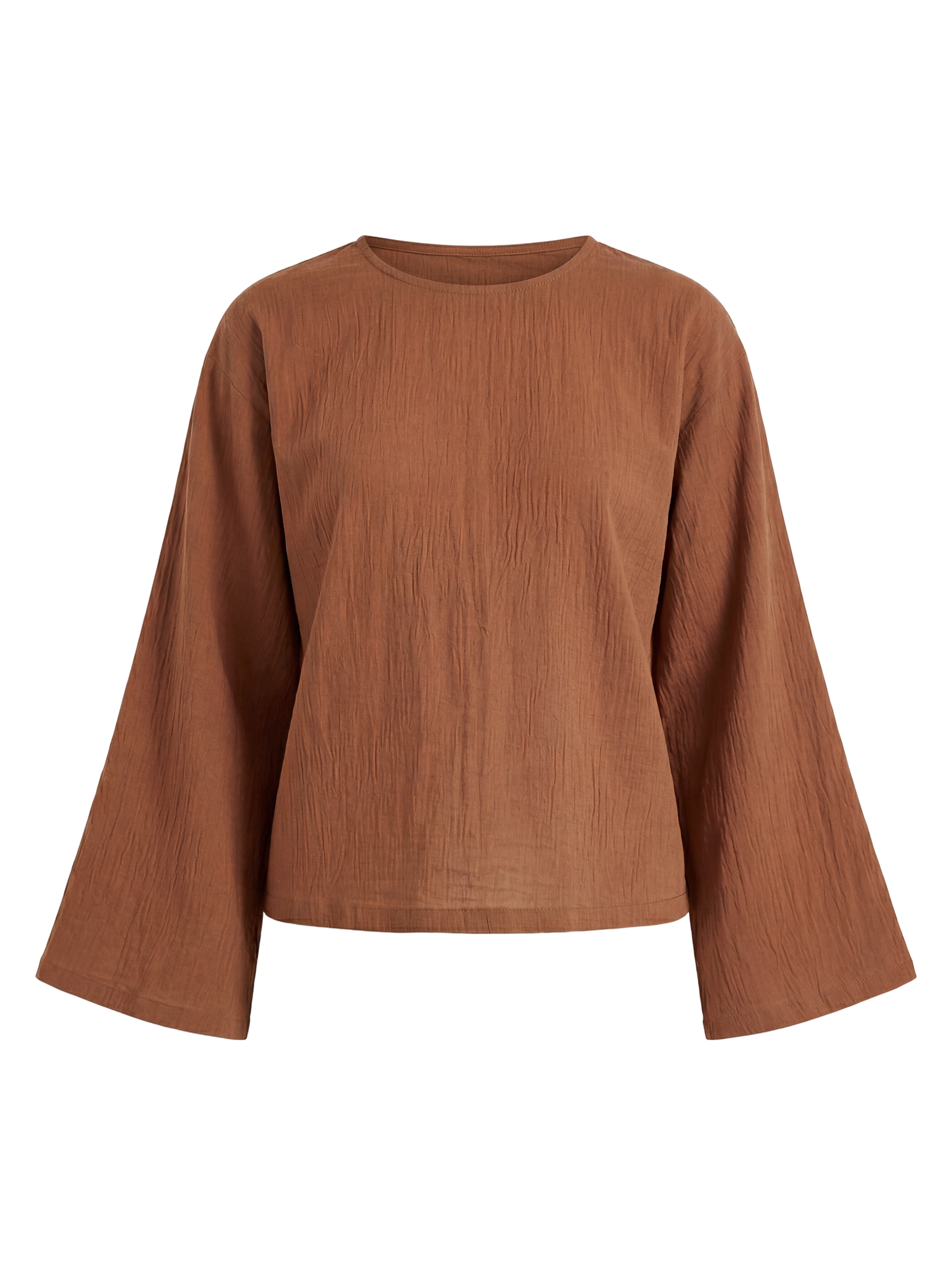 Brown Linen Relaxed Top