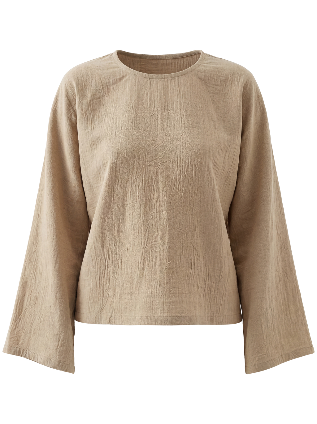 Beige Linen Relaxed Top